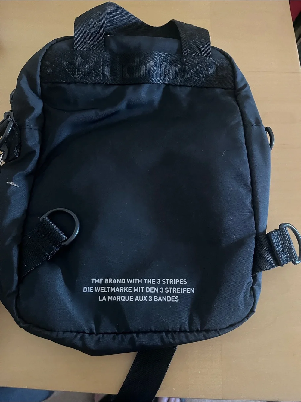 adidas Black Trefoil Mini Shoulder Bag for Men